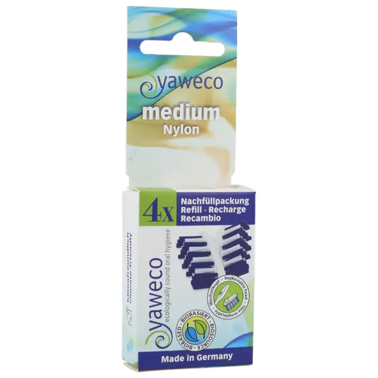 Yaweco Recambios Cepillo Dent. Nylon Medium-Hard 4Ud.