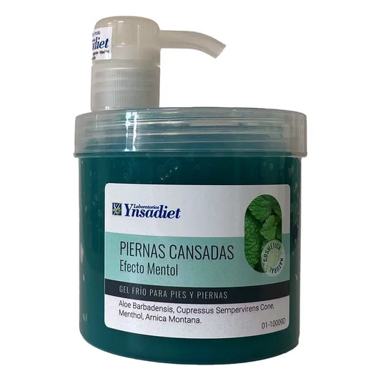 Ynsadiet Gel Piernas Cansadas Efecto Menthol 500Ml.