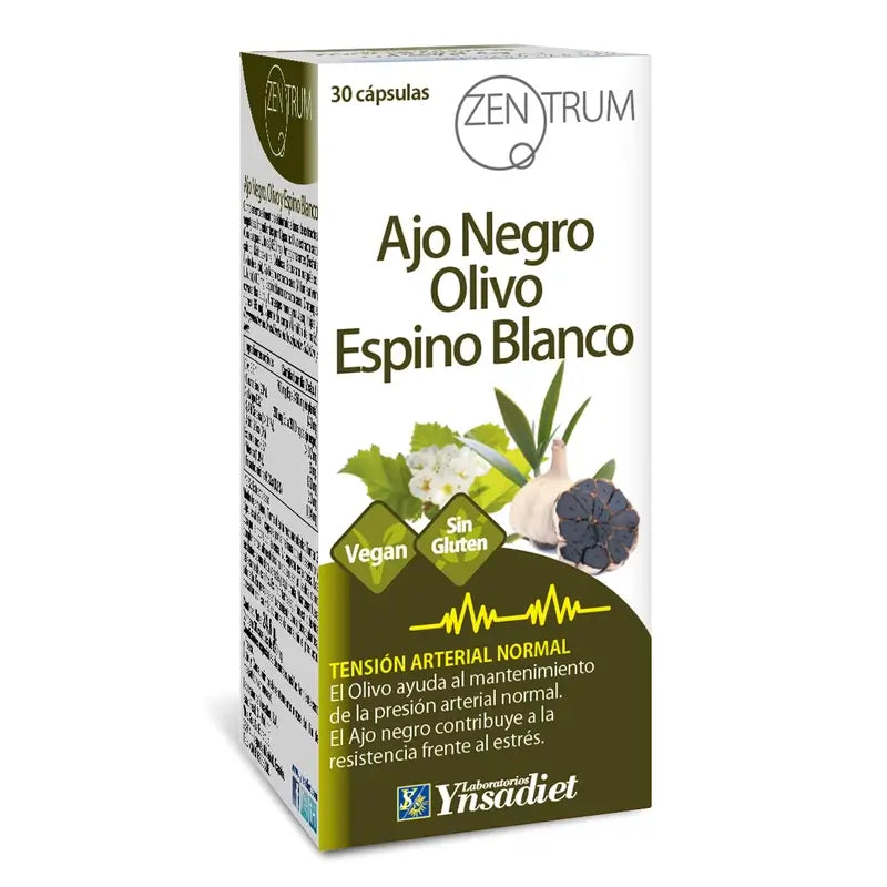 Ynsadiet Zentrum Ajo Negro Espino Blanco Olivo , 30 cápsulas