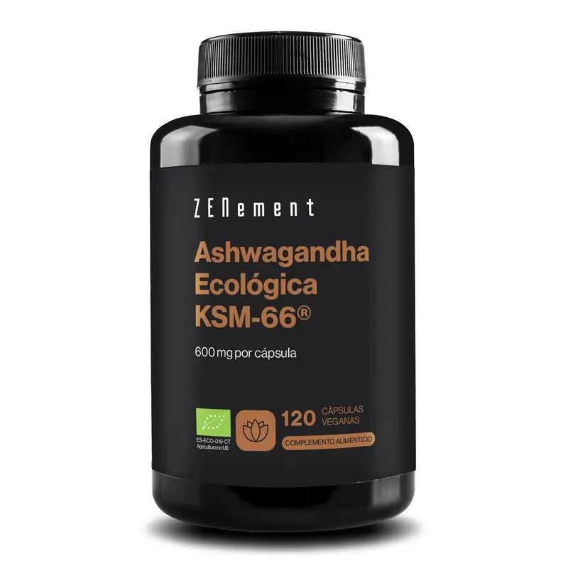 Zenement Ashwagandha Ecológica Ksm-66, 120 cápsulas veganas