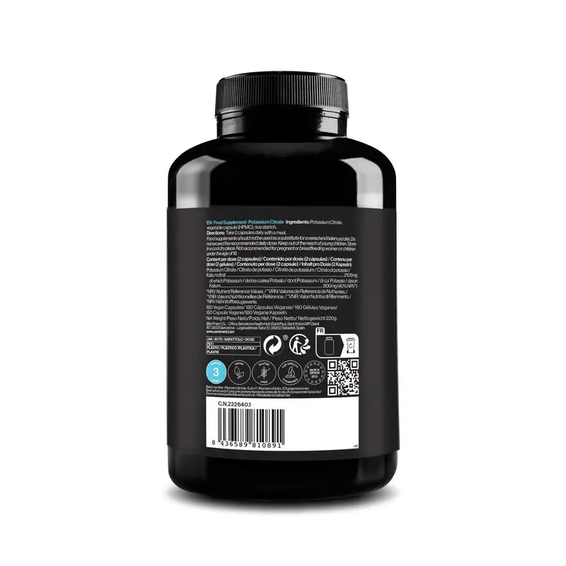 Zenement Citrato De Potasio 2105 Mg, 180 cápsulas veganas