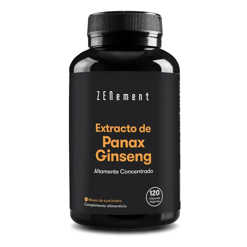 Zenement Extracto De Panax Ginseng Rojo Coreano, 120 cápsulas veganas