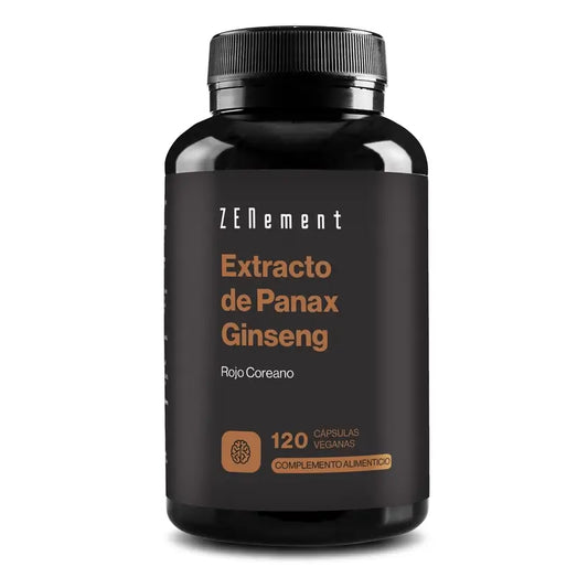 Zenement Extracto De Panax Ginseng Rojo Coreano, 120 cápsulas veganas