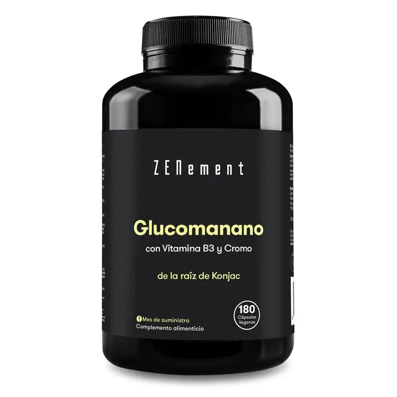 Zenement Glucomanano Saciante Natural, 180 cápsulas veganas