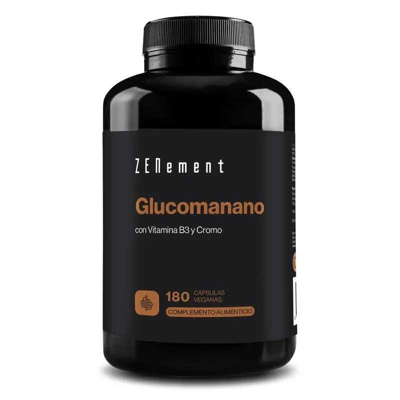 Zenement Glucomanano Saciante Natural, 180 cápsulas veganas