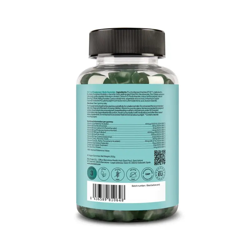 Zenement Gummies De Biotina, 90 gominolas veganas