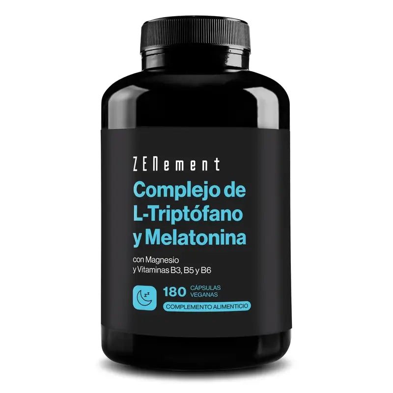 Zenement L-Triptófano Y Melatonina Complex, 180 cápsulas veganas