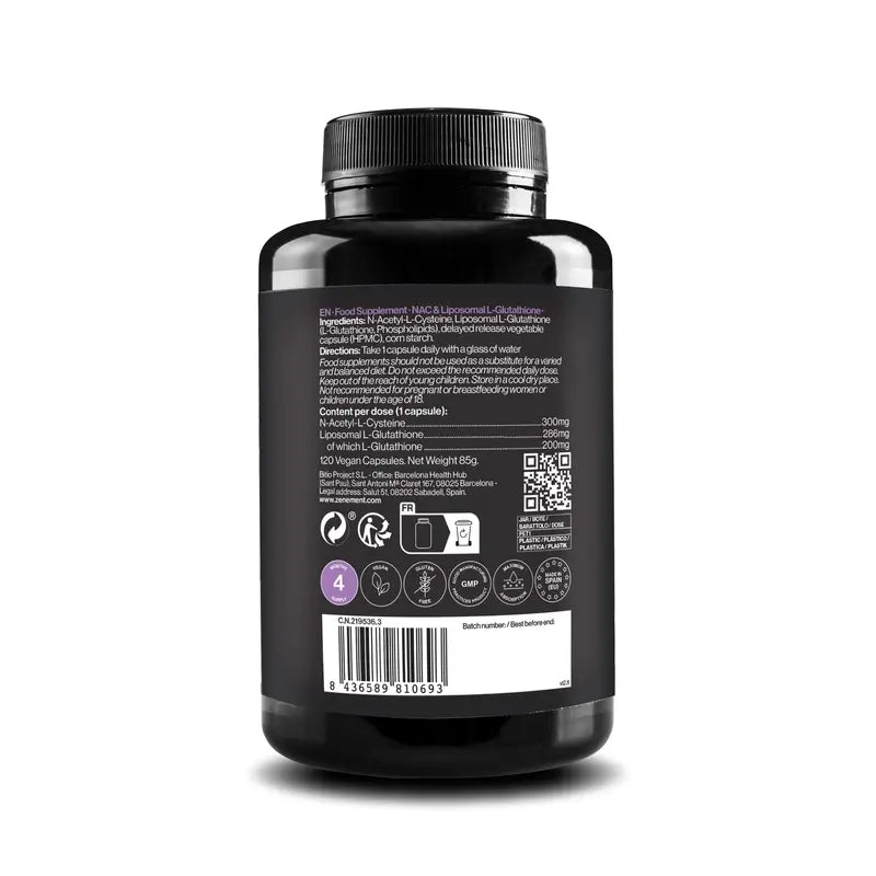 Zenement Nac & L-Glutatión Liposomal, 120 cápsulas veganas