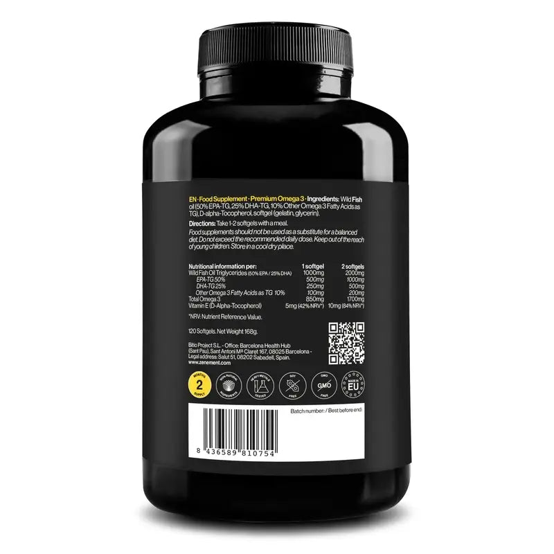 Zenement Omega-3 Premium, 120 cápsulas blandas