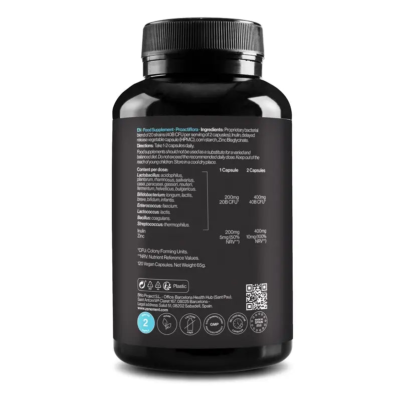 Zenement Proactiflora, 120 cápsulas veganas