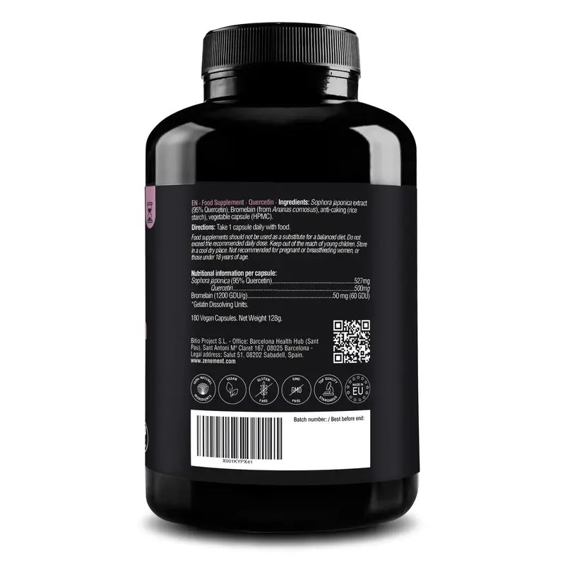 Zenement Quercetina, 180 cápsulas veganas