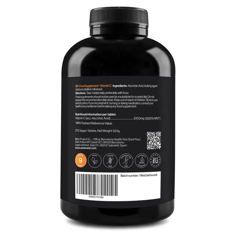 Zenement Vitamina C 1000 Mg, 270 comprimidos veganos