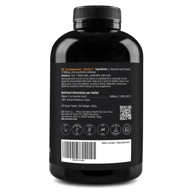 Zenement Vitamina C 1000 Mg, 270 comprimidos veganos