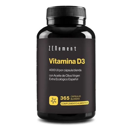 Zenement Vitamina D3 4000 Ui, 365 cápsulas blandas