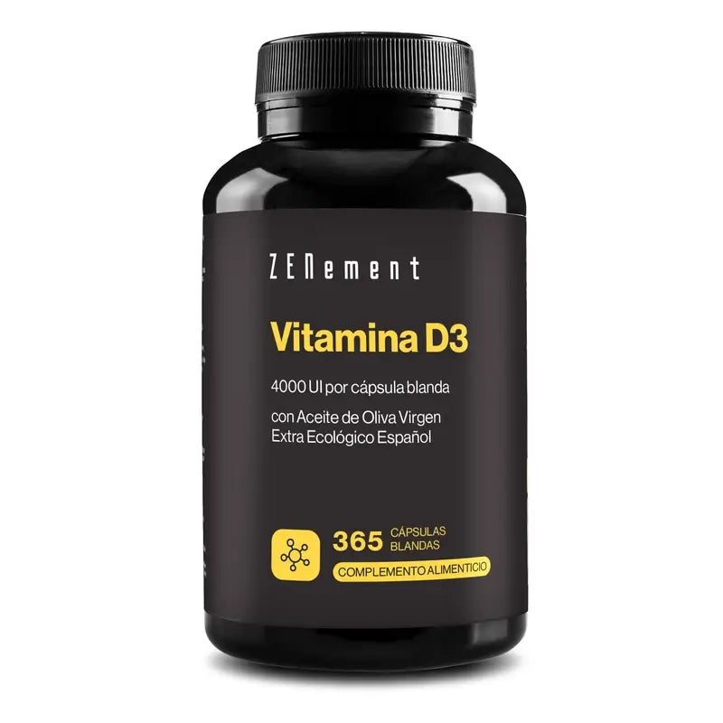 Zenement Vitamina D3 4000 Ui, 365 cápsulas blandas
