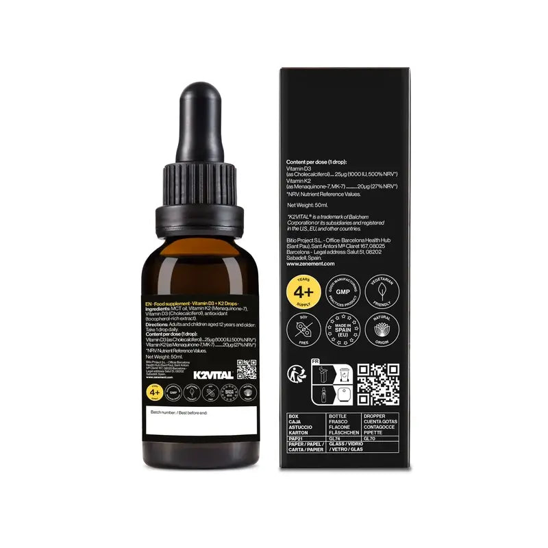 Zenement Vitamina D3 + K2 Gotas, 50 ml