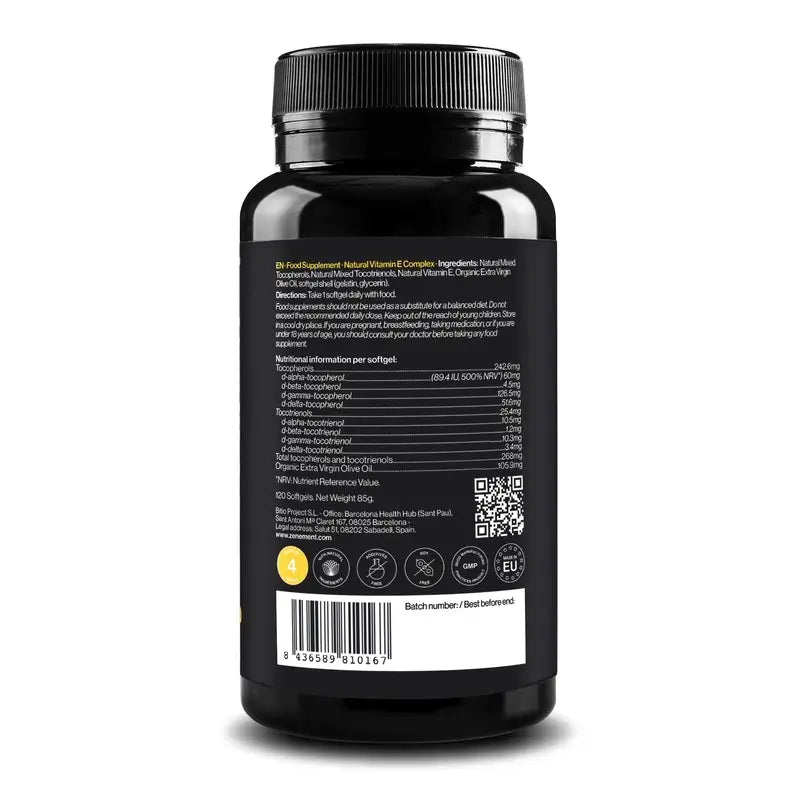 Zenement Vitamina E Natural Complex, 120 cápsulas blandas
