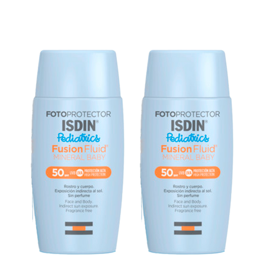 ISDIN Pediatrics Mineral Fusion Fluid SPF50 2 x 50 ml