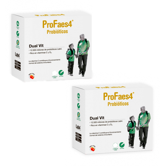 Pack Profaes4 Probióticos Dual Vitaminas 2x30 Sticks