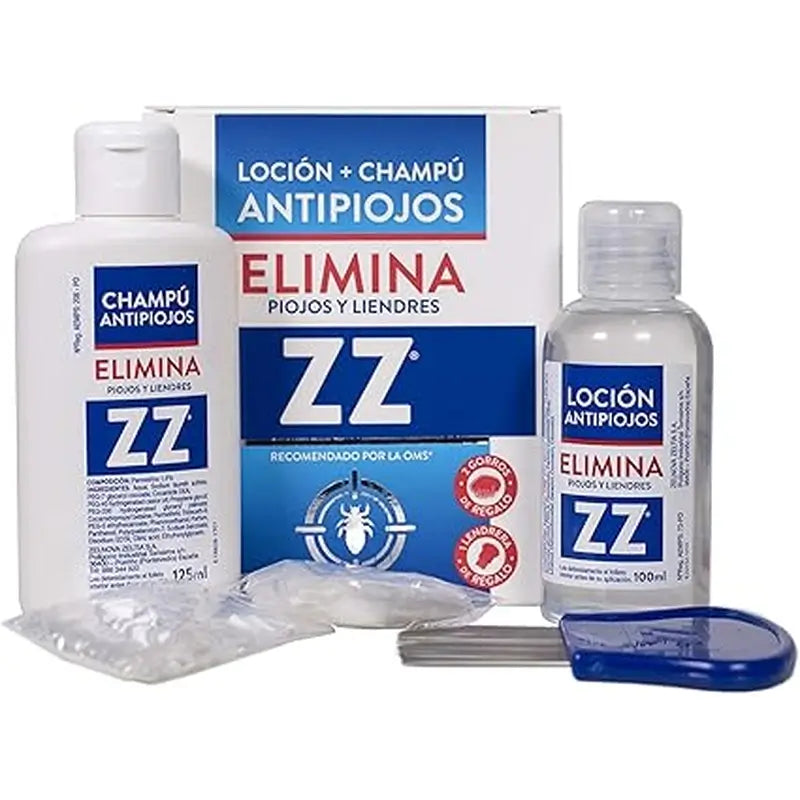 Zz Kit Tratamiento Completo Antipiojos Locion 100Ml + Champú 125Ml