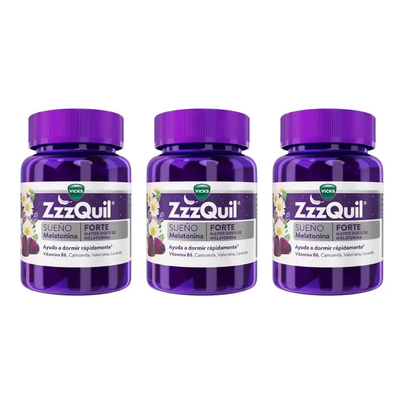 ZzzQuil Natura Forte Melatonina, Pack 3x30 Gummies