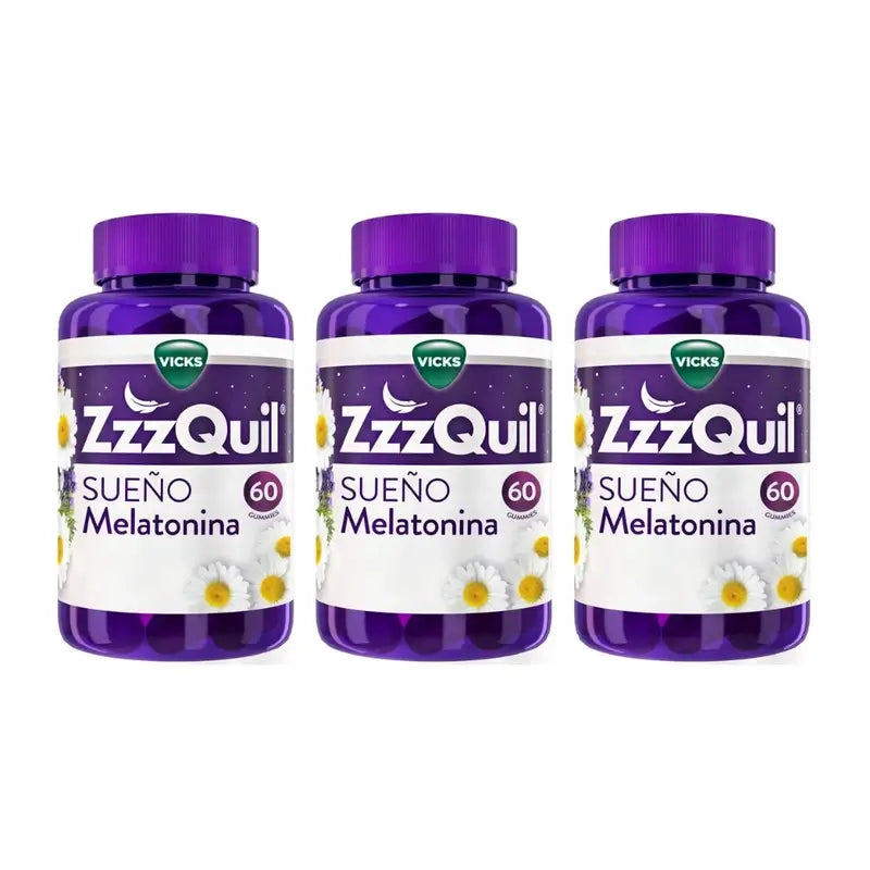 ZzzQuil Natura Melatonina, Pack 3x60 Gummies