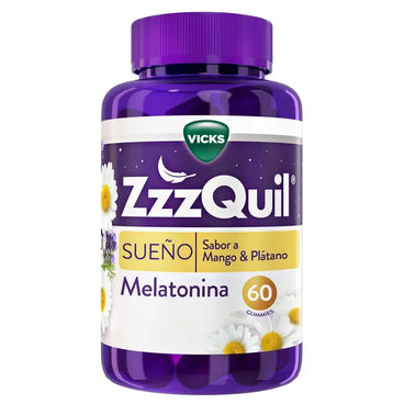 ZzzQuil Mango, Plátano y Valeriana, 60 Gummies