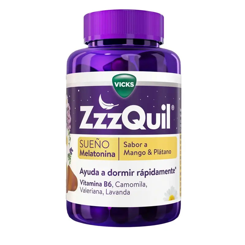 ZzzQuil Mango, Plátano y Valeriana, 60 Gummies