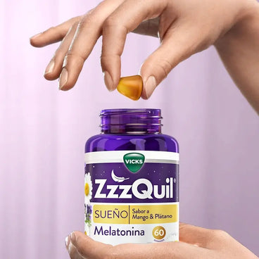 ZzzQuil Mango, Plátano y Valeriana, 60 Gummies