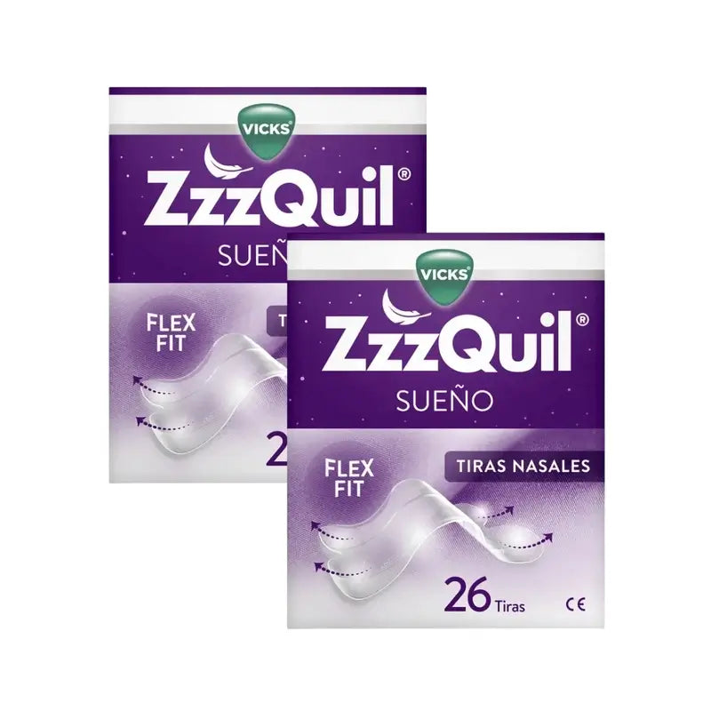 Zzzquil Sueño Tiras Nasales, Respira Y Duerme Mejor, 2X26 Tiras